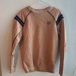 Sergio Tacchini Beige and Navy Crewneck Sweater